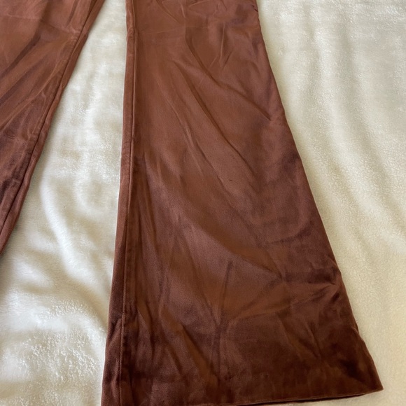 Bebe Y2K Chocolate Brown Velour Boho Pants - Picture 2 of 8